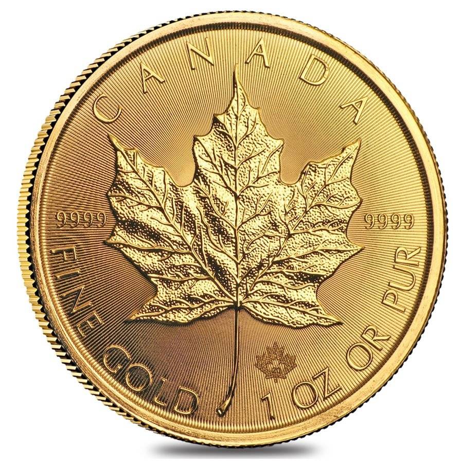 2020 1 oz Canadian Gold Maple Leaf $50 Coin .9999 Fine